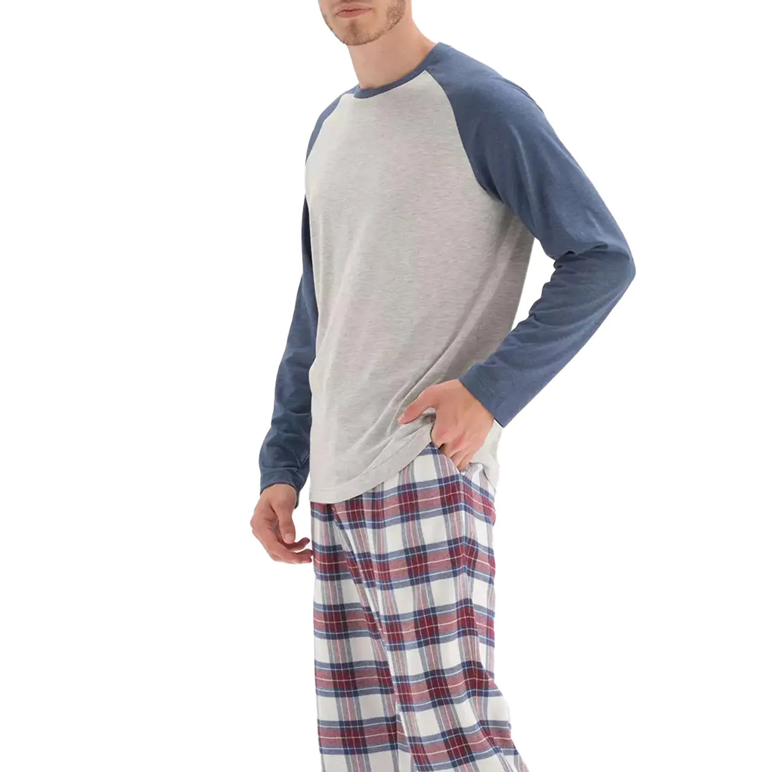 custom men crew neck pajama manufacturing raglan T-shirts