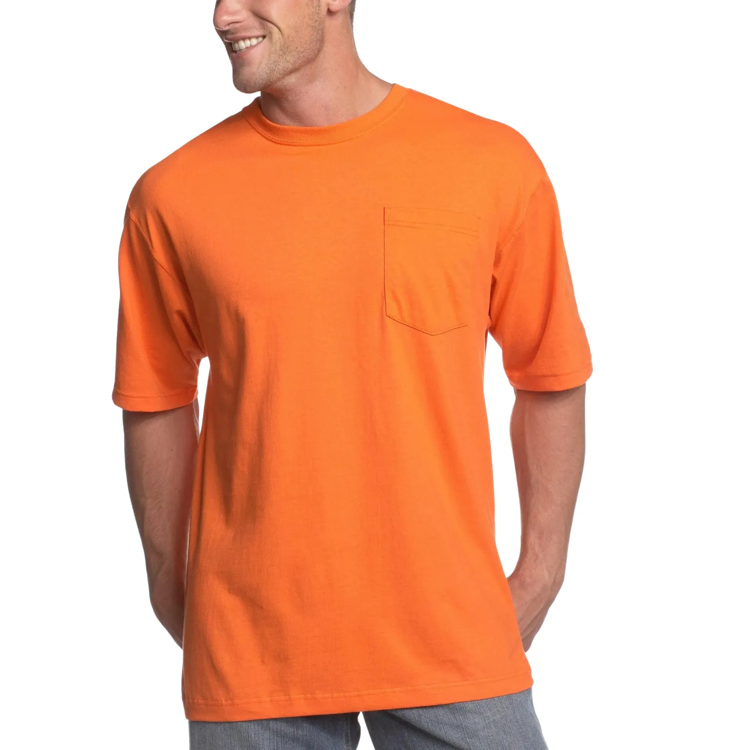 Pocket T-shirt manufacturing with recycled materials