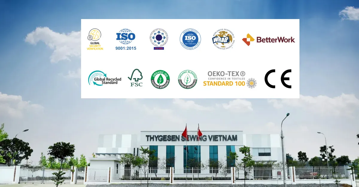 Clothing Manufacturer Certifications thygesen high-quality sewing factory